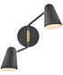 Birdie 2-Light Large Two Light Sconce in Black