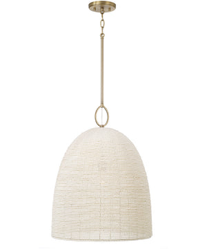 Natalia 1-Light Pendant Aged Brass