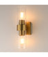 Livingston 2-Light Sconce Natural Aged Brass