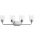 Ilia 4-Light Bath Vanity with Clear Glass Shade Polished Chrome