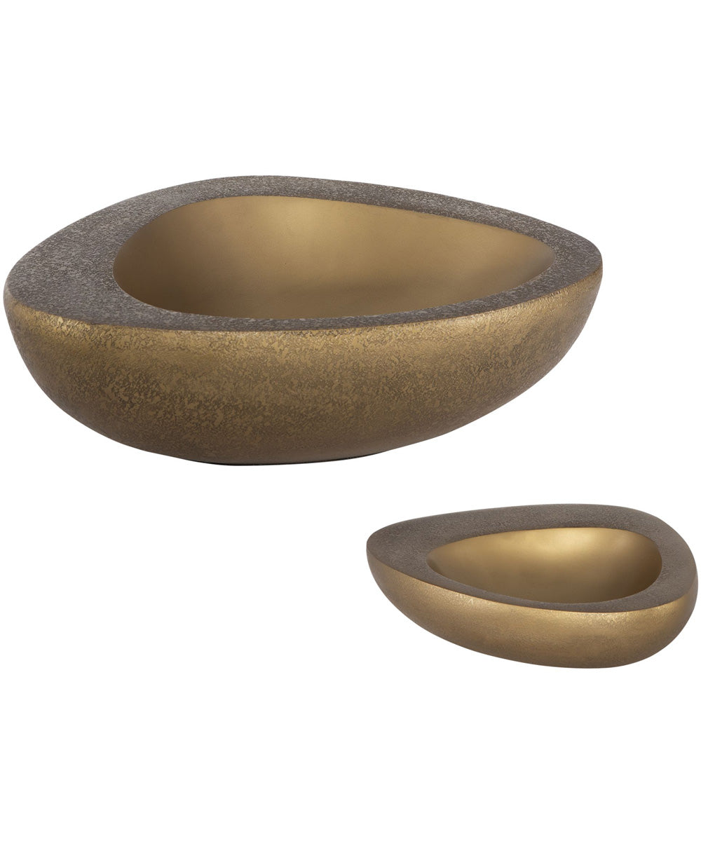 Ovate Brass Bowls, Set Of 2