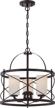 16"W Ginger 3-Light Pendant Old Bronze