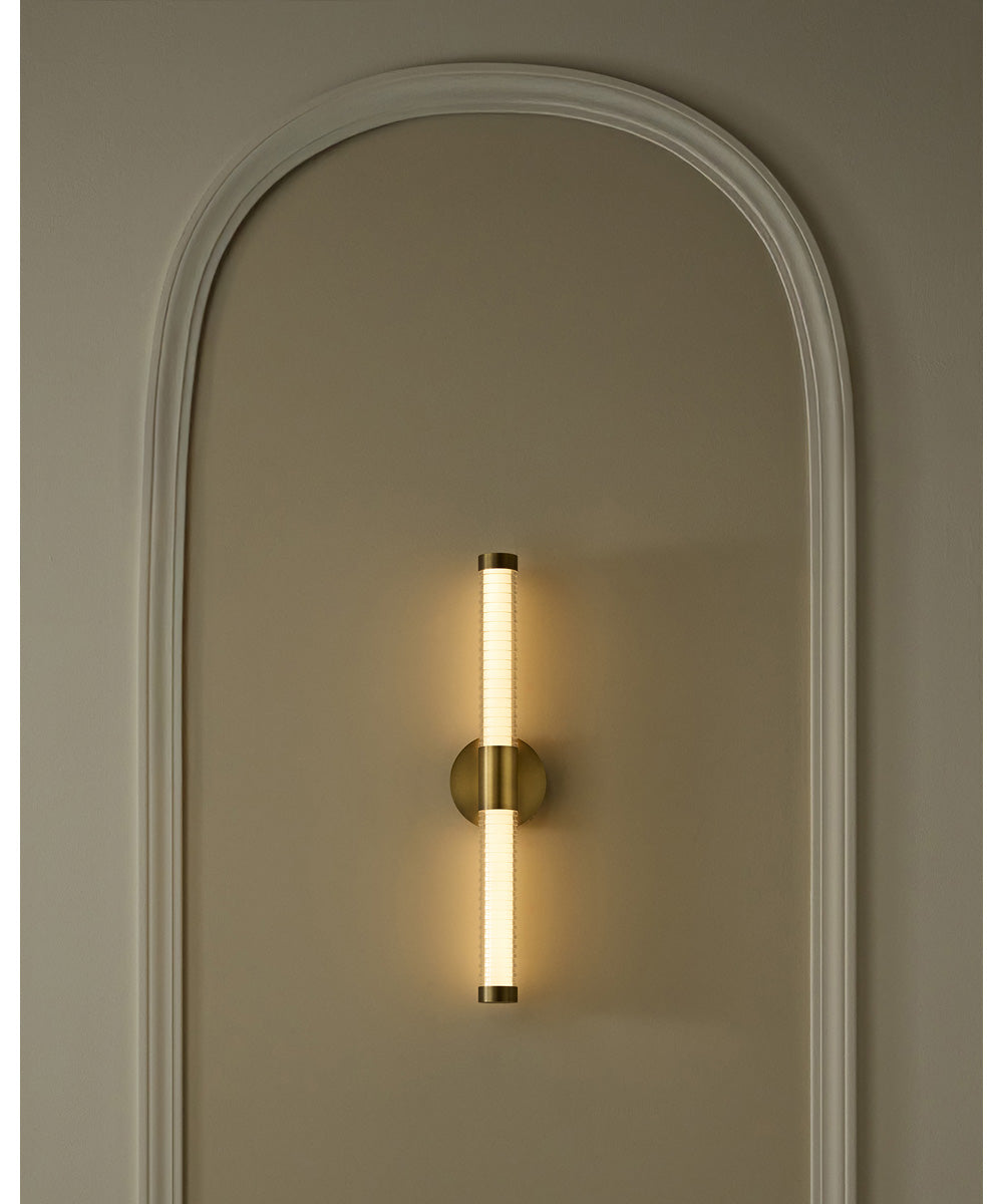 Vaden 2-light Sconce Brushed Brass