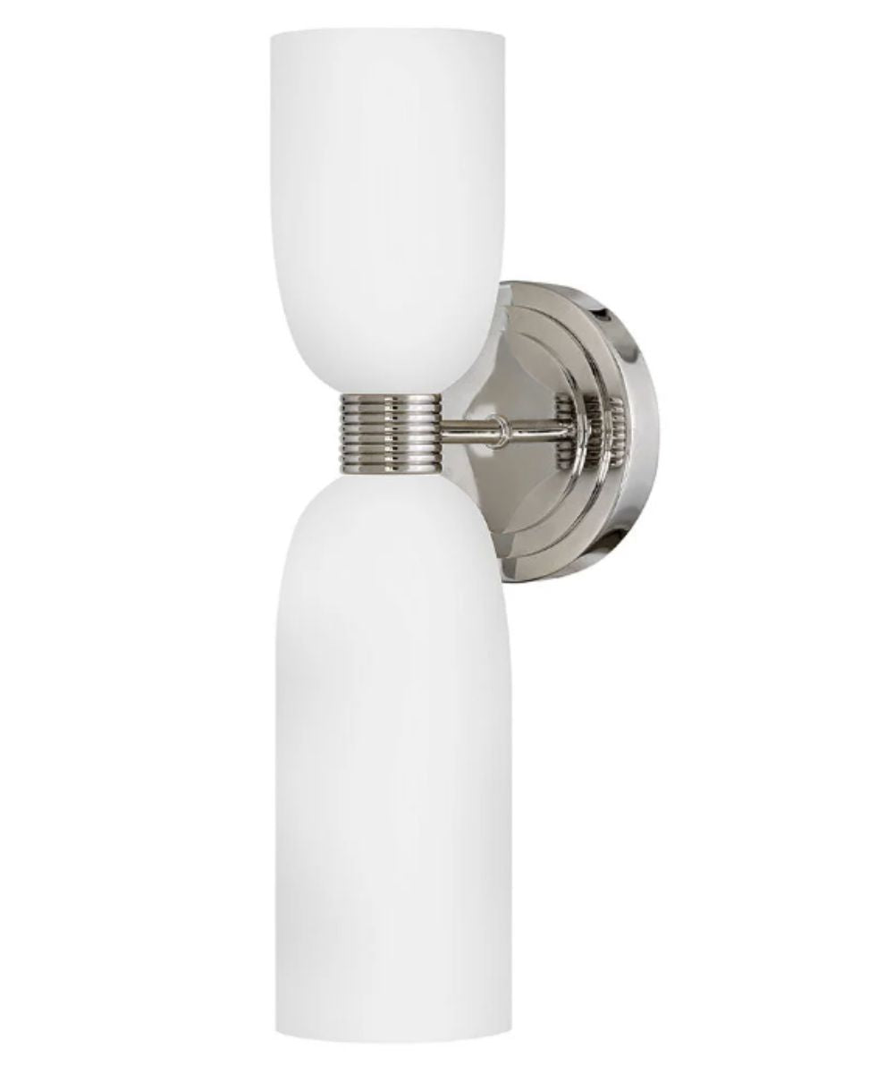 Tallulah 2-Light Medium Two Light Sconce in Polished Nickel