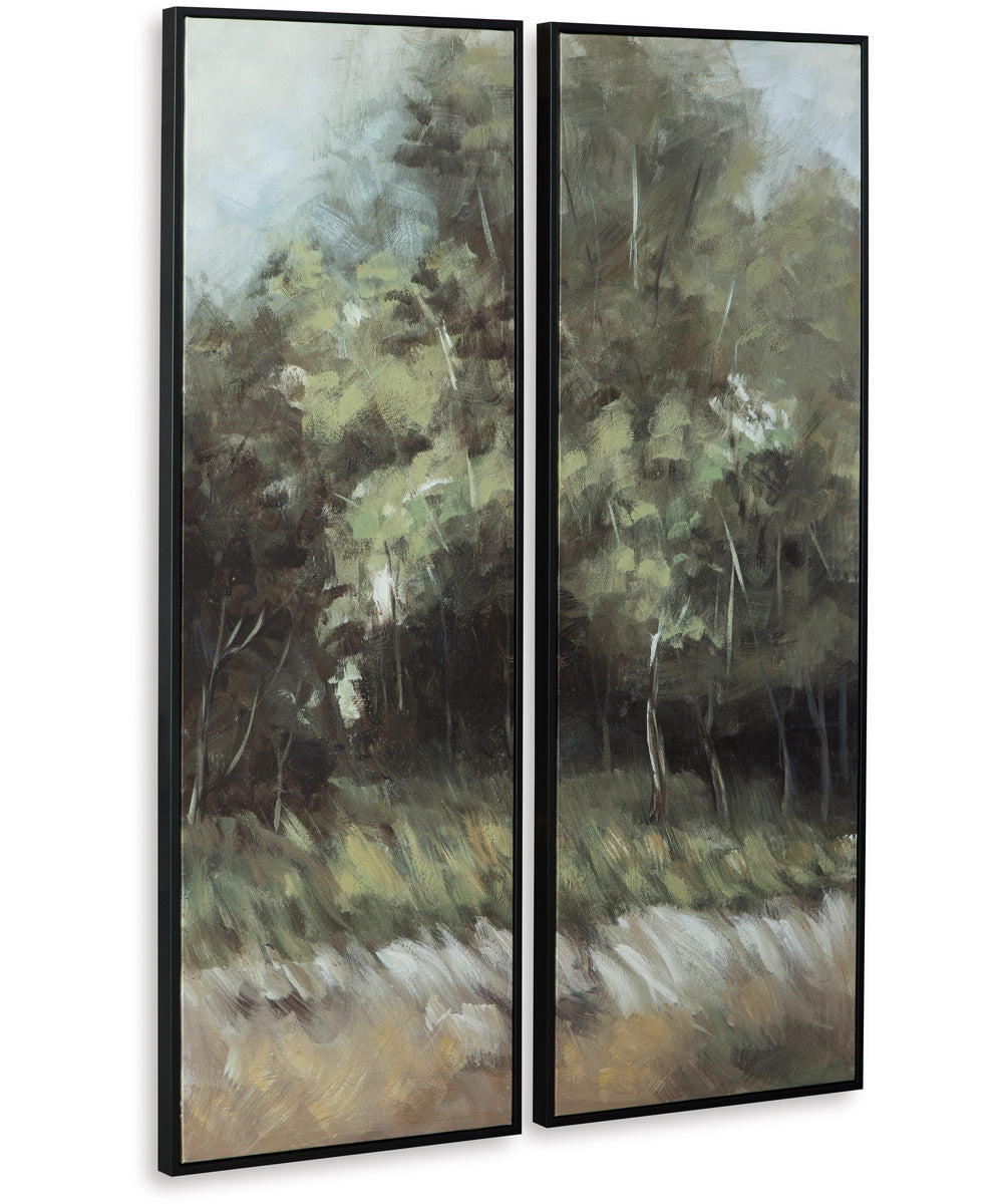 Dansot Wall Art Set Set of 2 Green/Brown