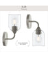 Ilia 1-Light Wall Sconce with Clear Glass Shade Brushed Nickel