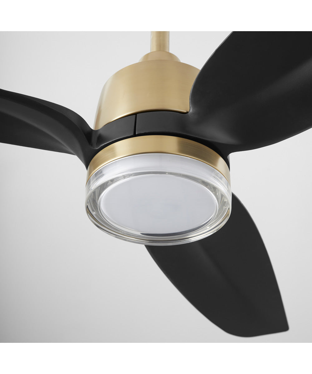 58" Exodus Patio Ceiling Fan Aged Brass w/ MB downrod