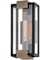Bergen 1-Light Small Wall Mount Lantern in Black