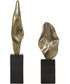 Fluid Geometry Gold Sculptures, Set of 2