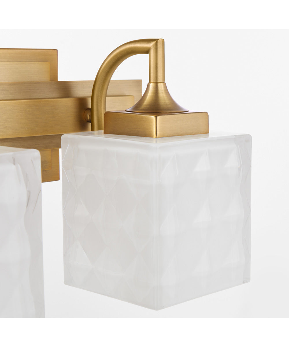 Diamonte 2-light Bath Vanity Light Brushed Brass