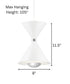 Kordan 8"W 1-Light LED Matte White  Metal Hourglass Mini Pendant Light Fixture by Kichler