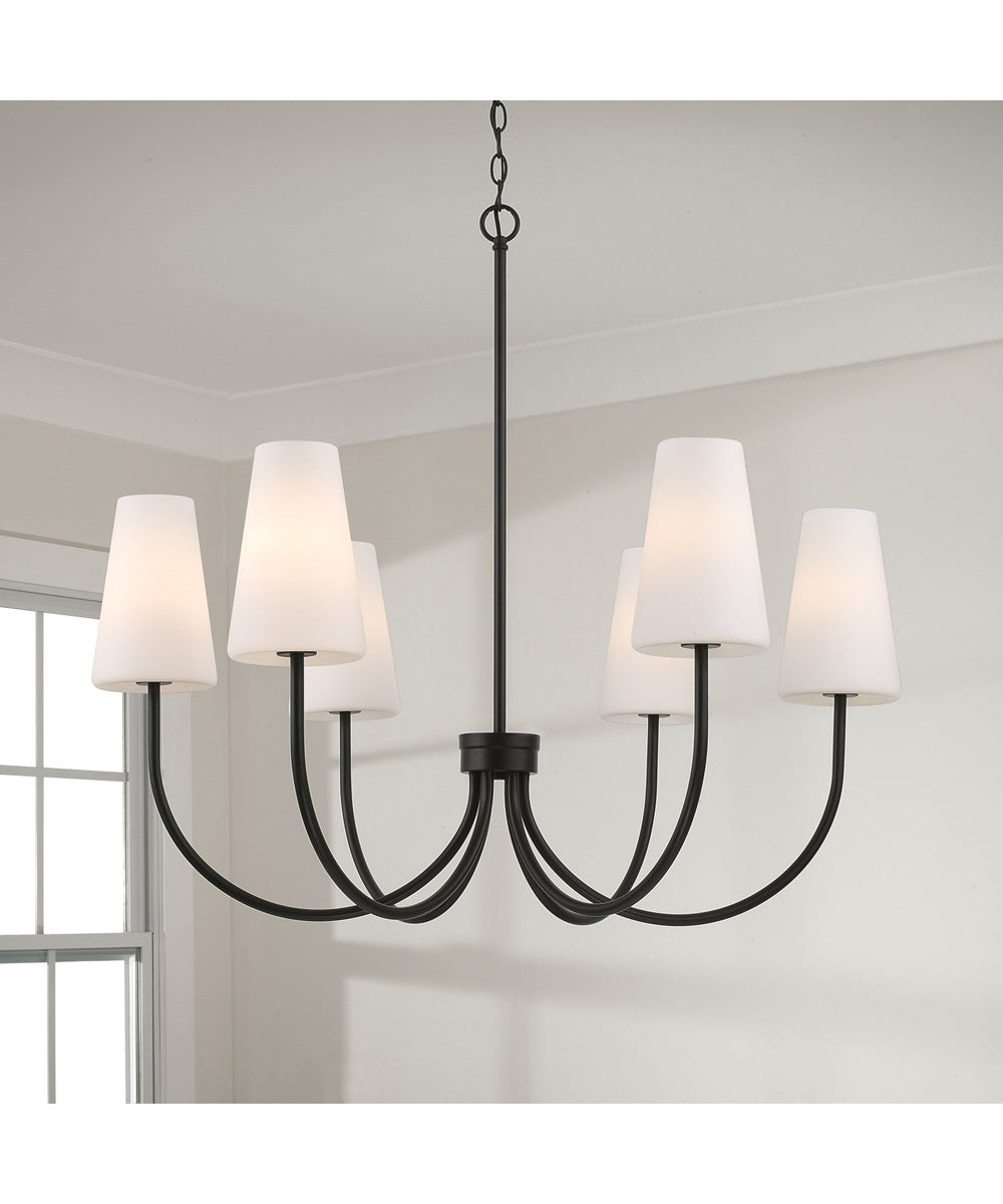 Averitt 6-Light Chandelier Matte Black