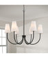 Averitt 6-Light Chandelier Matte Black