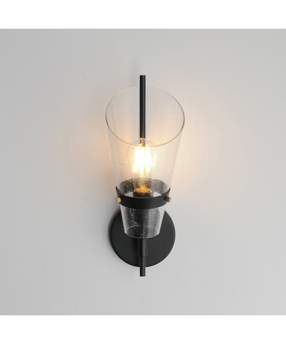 Finch 1-Light Wall Sconce Dark Bronze/Antique Brass