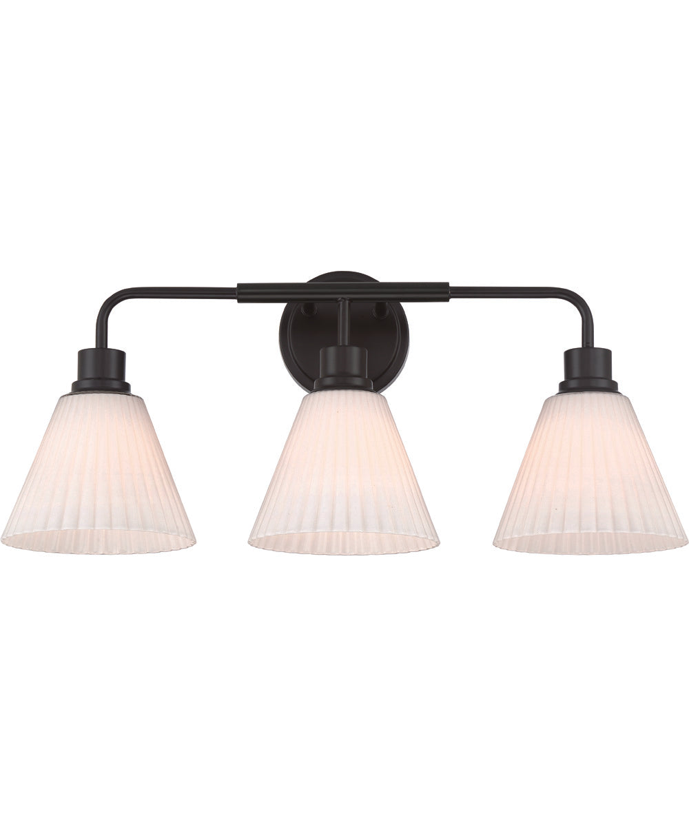 Pleated II 3-Light Lighting Flat Black