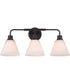 Pleated II 3-Light Lighting Flat Black