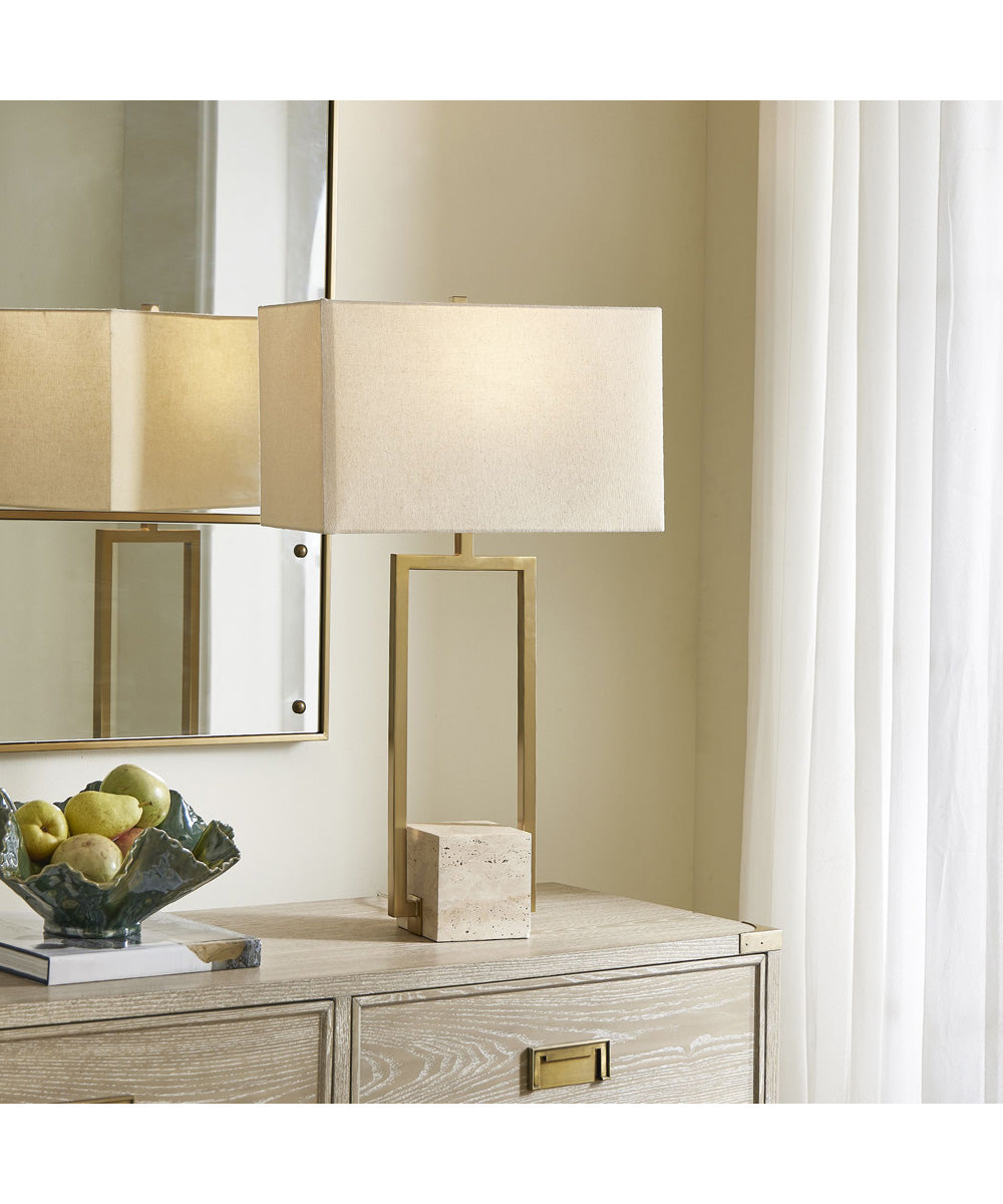 Warrick Modern Travertine Table Lamp