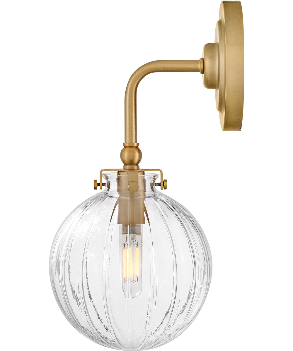 Helene 1-Light Medium Single Light Sconce in Lacquered Brass