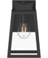 Hedry Small Outdoor Wall Lantern with Clear Glass Panels Matte Black