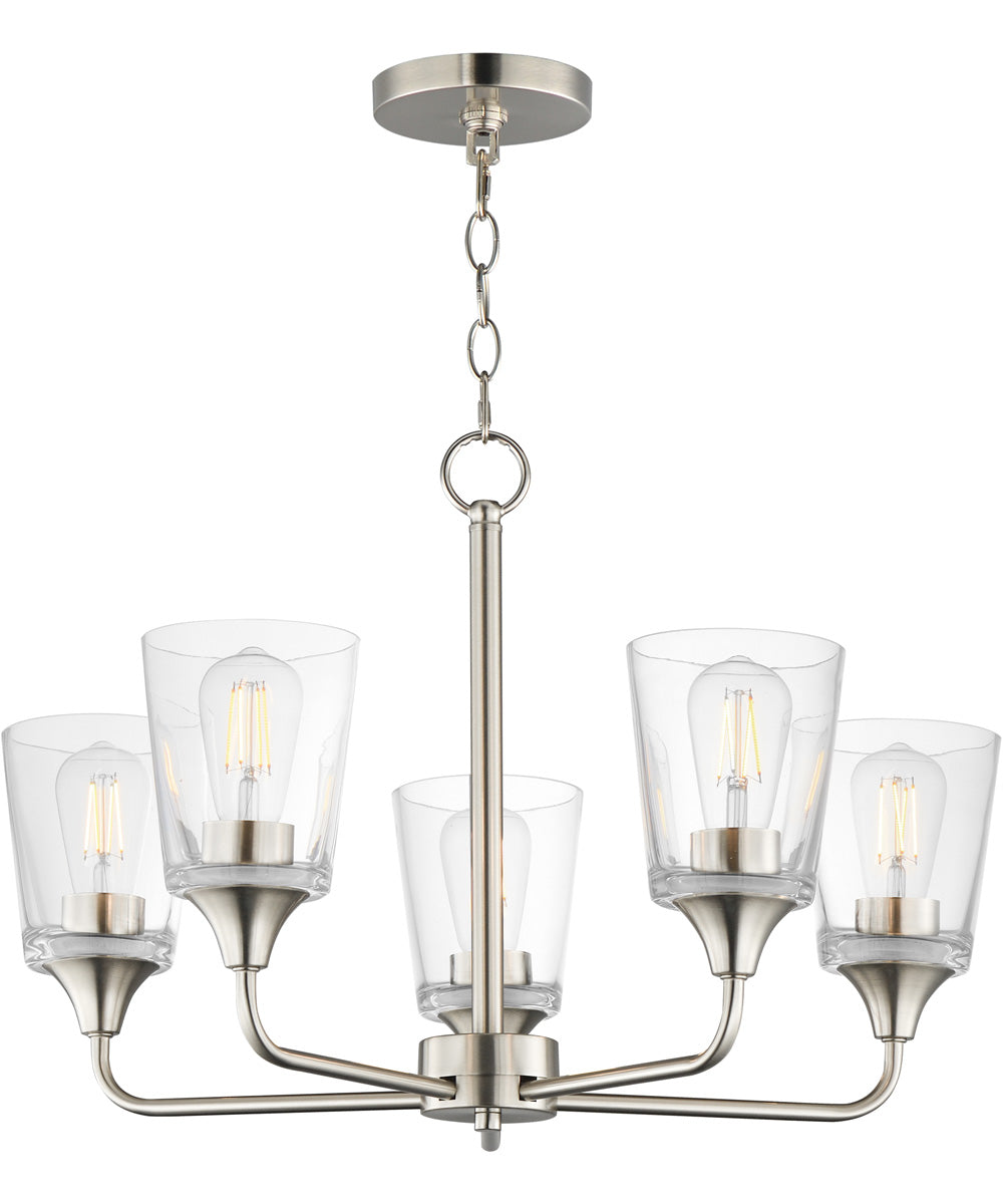 Hudson 5-Light Chandelier Satin Nickel