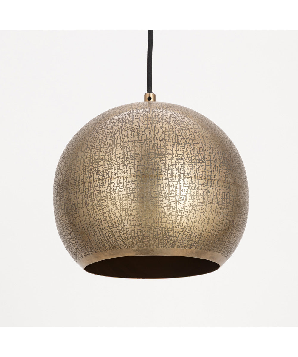 Aurelia 10 inch 1-Light Pendant Weathered Brass