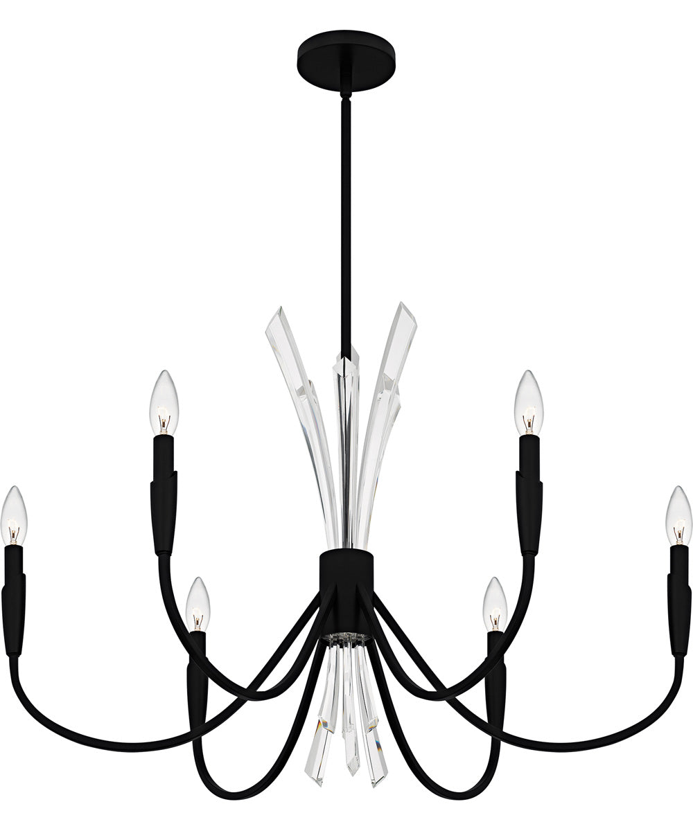 Cecily 6-light Chandelier Matte Black