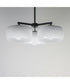 Glazed 3-Light Chandelier White / Black