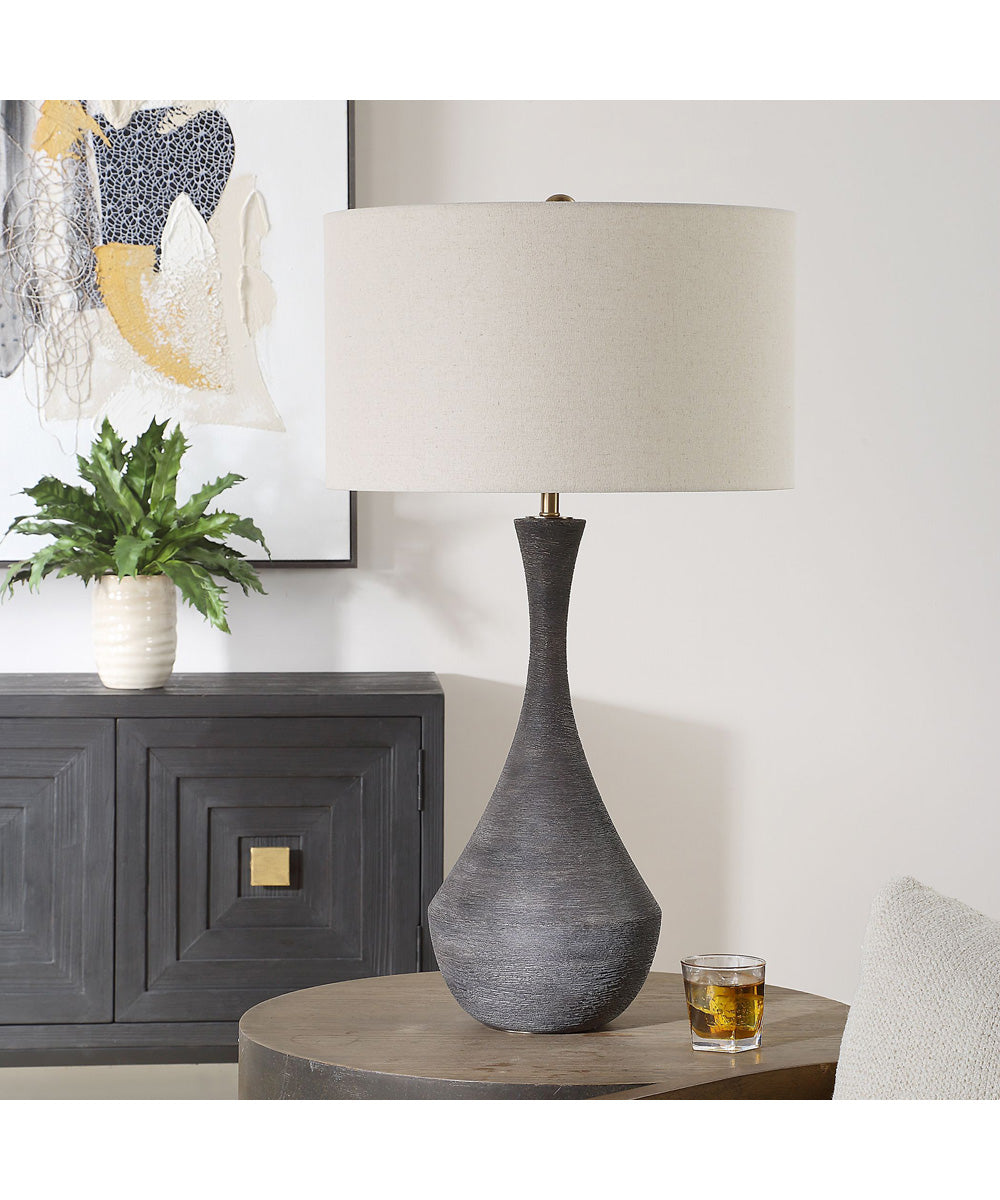 Helston Dark Charcoal Table Lamp