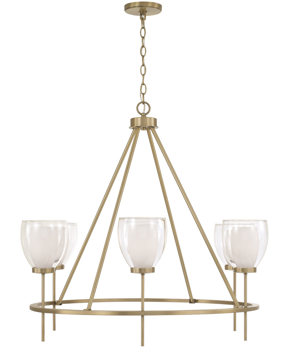 Joss 6-Light Chandelier Aged Brass