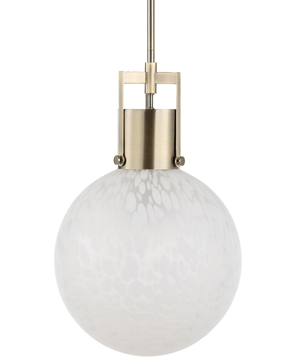 Huch 1 Light White Glass Pendant