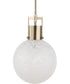 Huch 1 Light White Glass Pendant