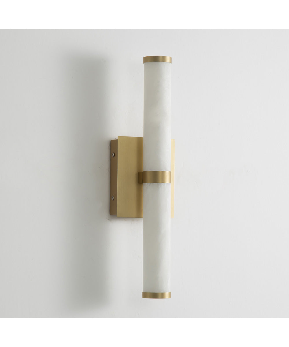 Aragon 17 inch Bath Vanity White Alabaster / Gold