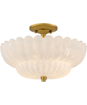 Whitecap 4-light Semi Flush Mount Brushed Gold