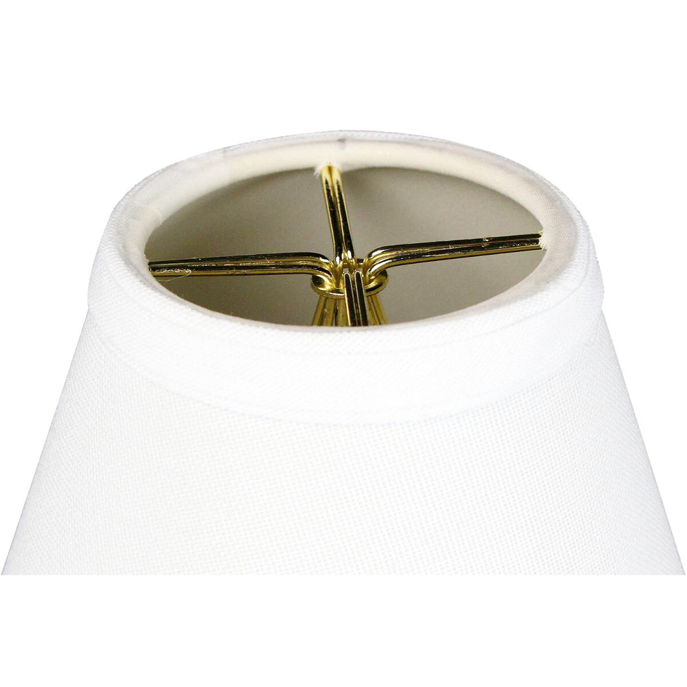6"W x 5"H Chandelier White Linen Clip-On Lampshade