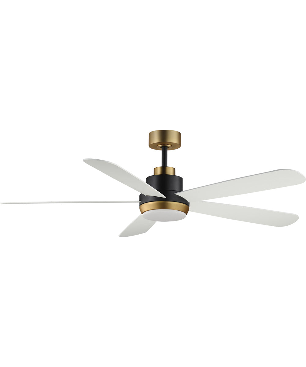 Daisies 60 inch 5-Blade Fan w LED Black / Gold