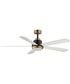 Daisies 60 inch 5-Blade Fan w LED Black / Gold