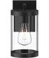 Kagen Small Outdoor Wall Light with Clear Glass Panels Matte Black