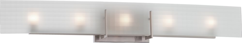36"W Yogi 5-Light Vanity & Wall Brushed Nickel