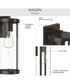 Kagen Large Outdoor Wall Light with Clear Glass Panels Antique Bronze