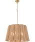 Anton 6-light Pendant Brushed Brass