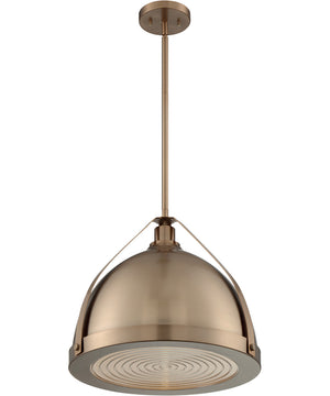 18"W Barbett 1-Light Pendant Burnished Brass