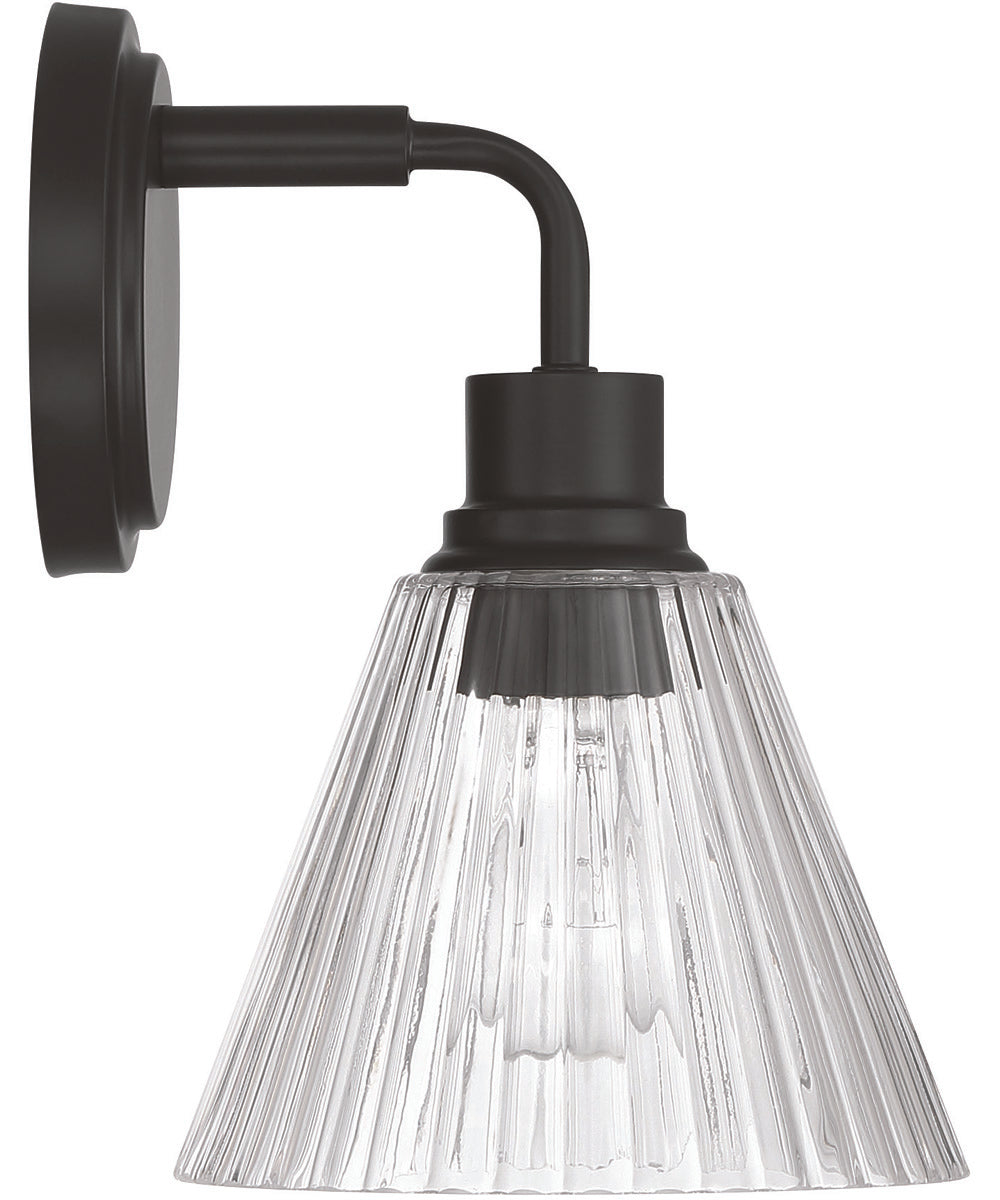 Pleated 1-Light Lighting Flat Black
