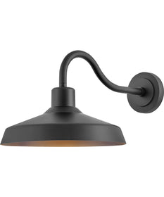 Forge 1-Light Medium Wall Mount Lantern in Black