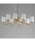 Durham 8-Light Chandelier Natural Aged Brass