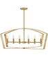 Sammi 6-Light Large Six Light Linear in Lacquered Brass