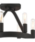 Carousel 6 Light Semi Flush Black