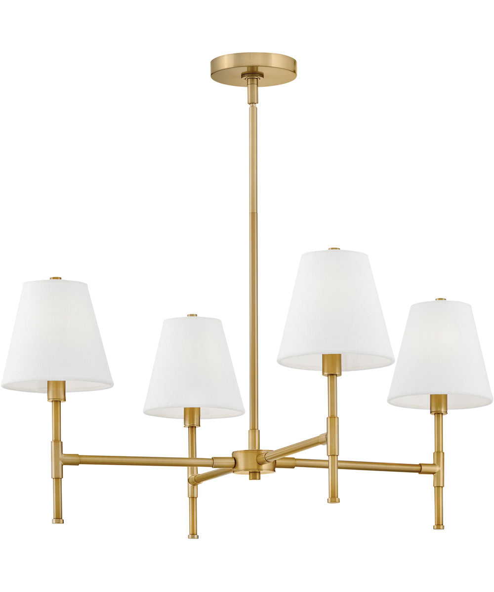 Beale 4-Light Medium Single Tier in Lacquered Brass