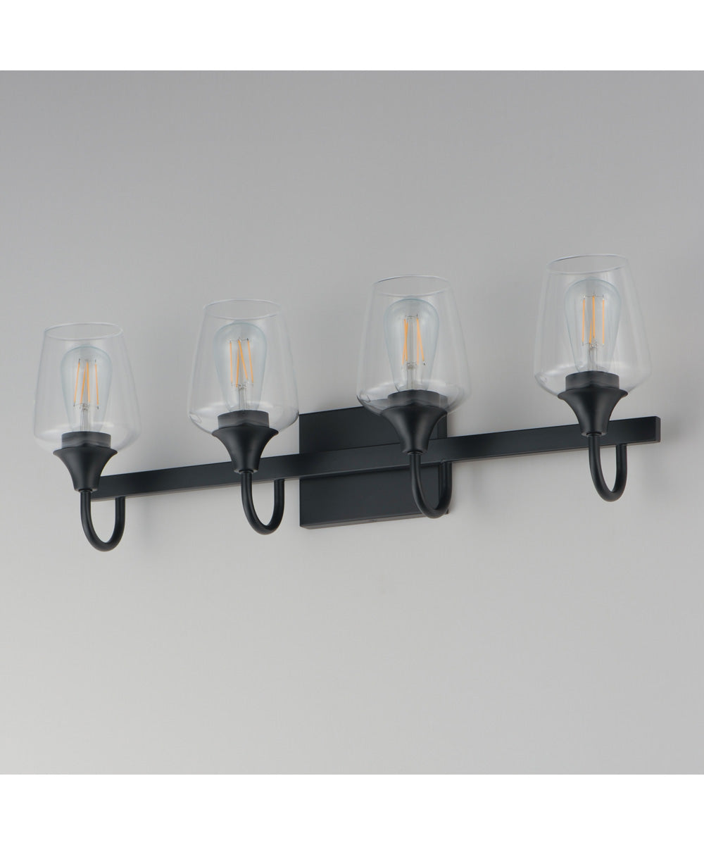 Goblet 4-Light Wall Sconce Black