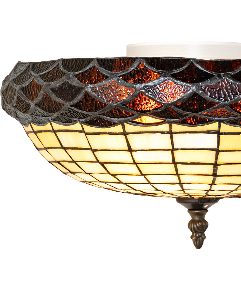 13" Wide Acorn Flush Mount