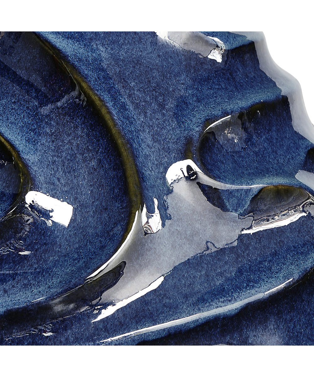 Helix Swirl Blue Outdoor Vase